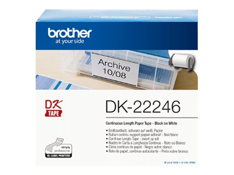 Brother DK-22246 Endlosetiketten Schwarz auf Weiß