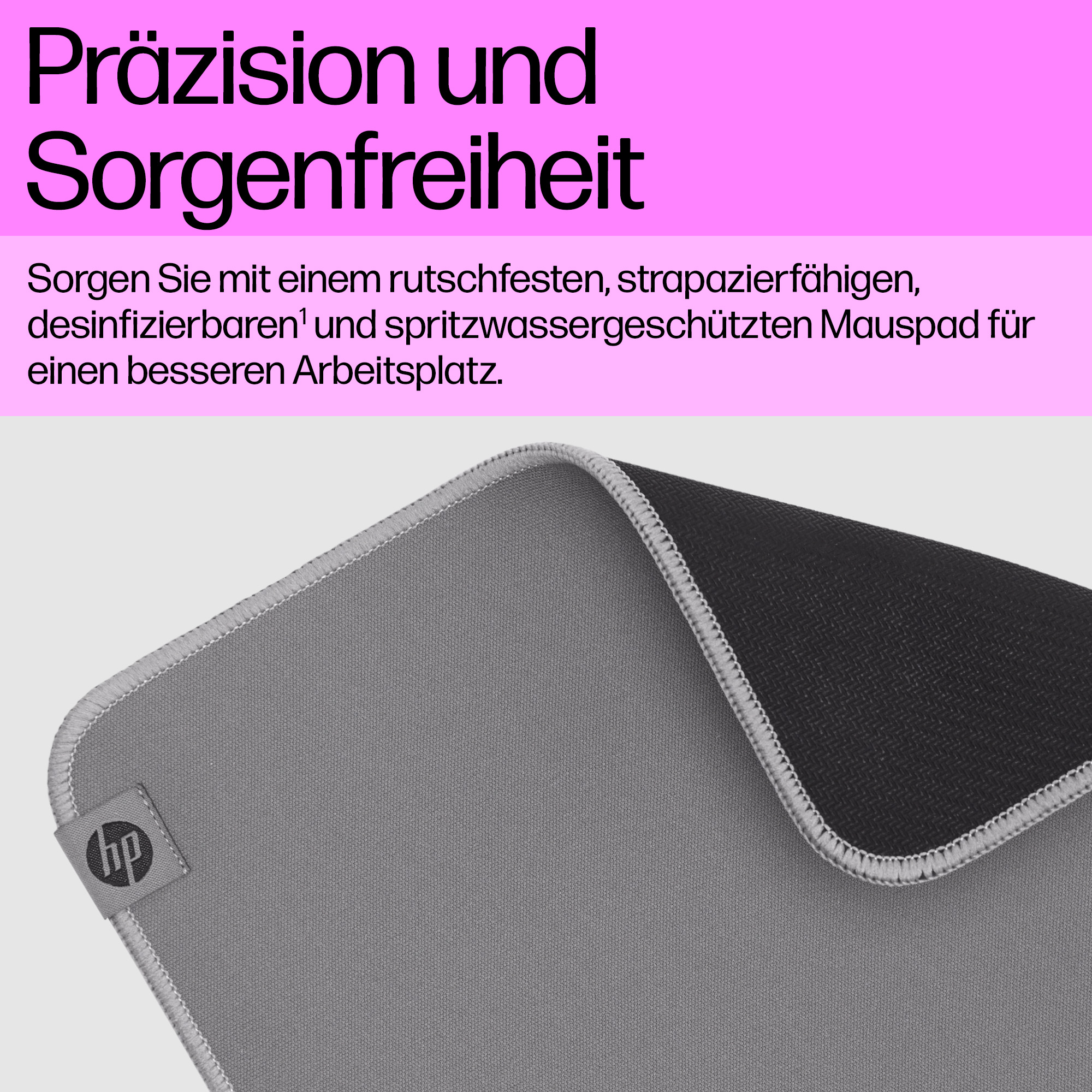 HP 100 Mauspad desinfizierbar Grau
