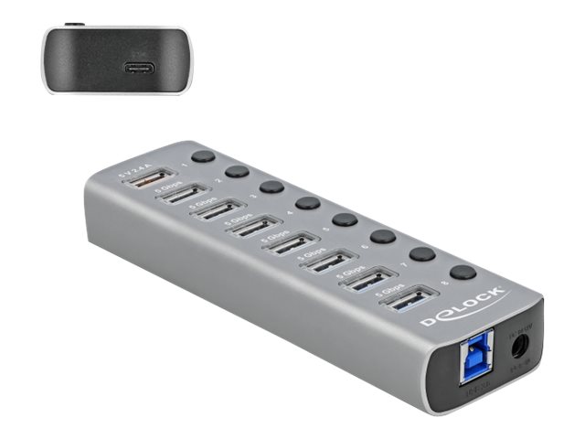 Delock USB 3.2 Gen 1 Hub 7 Ports mit USB-C PD