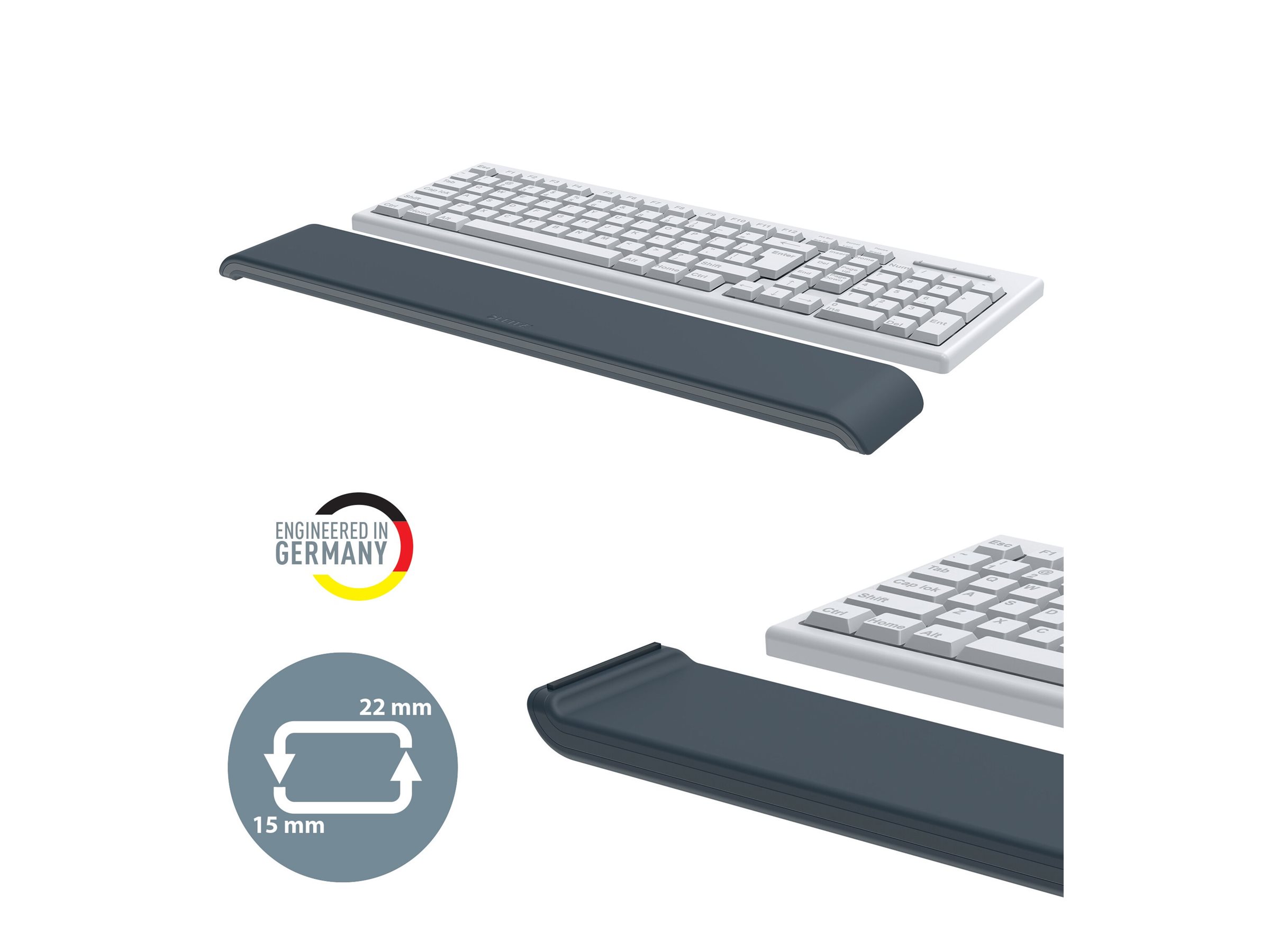 Esselte Leitz Ergo Cosy Tastatur-Handgelenkauflage dunkelgrau