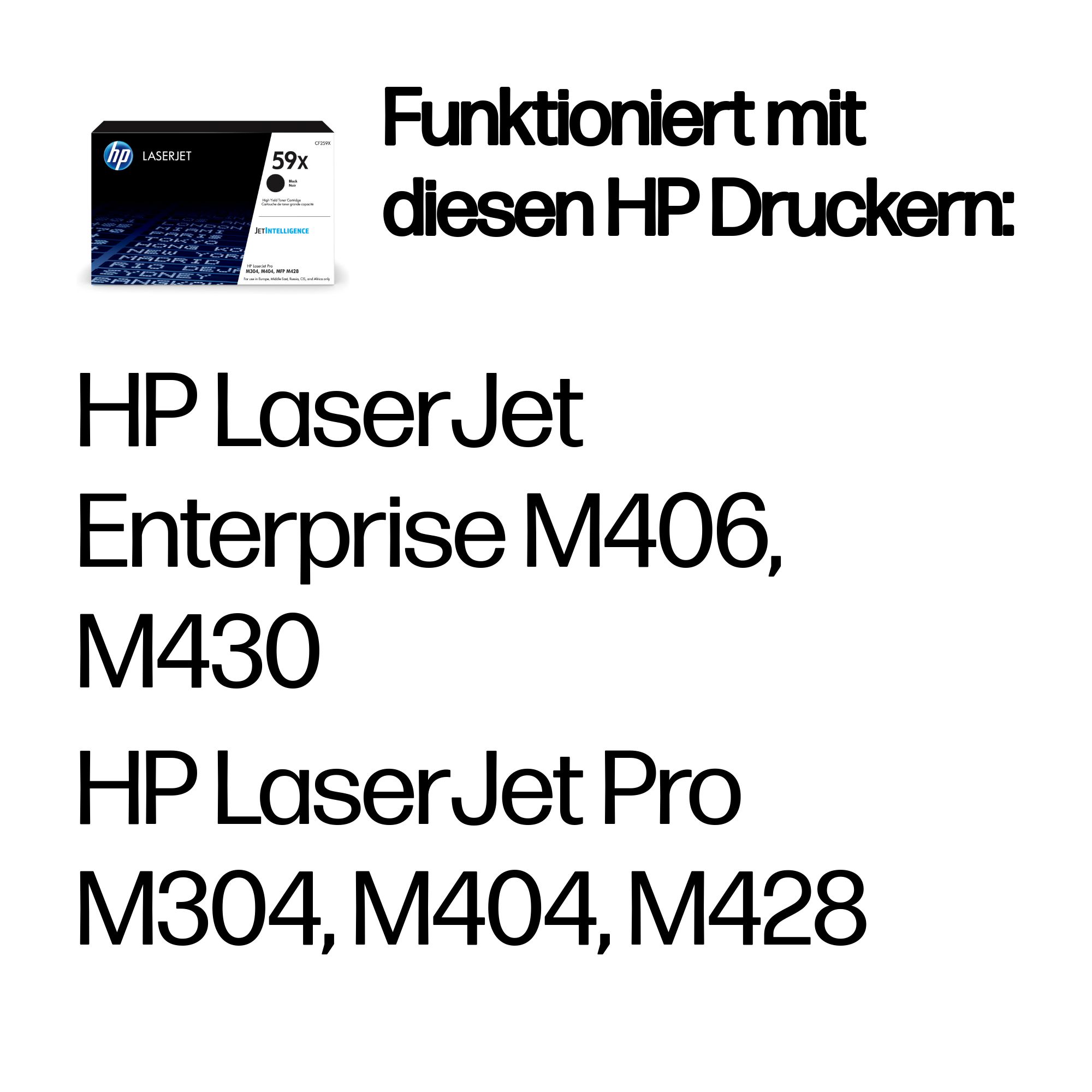 HP LaserJet 59X Tonerkartusche Schwarz Hohe Ergiebigkeit