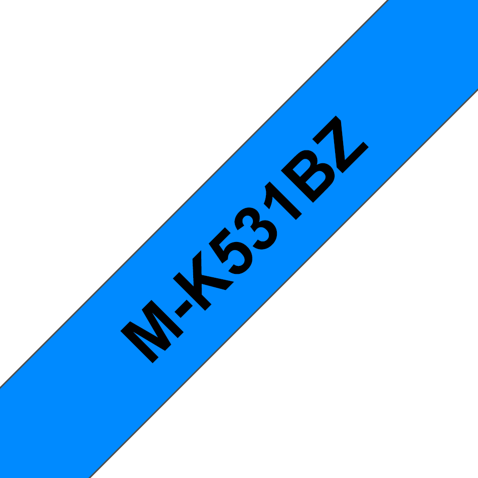 Brother MK531BZ Schriftband Schwarz auf Blau