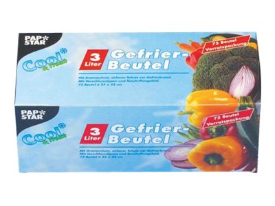 PAPSTAR Gefrierbeutel 3 L Blau