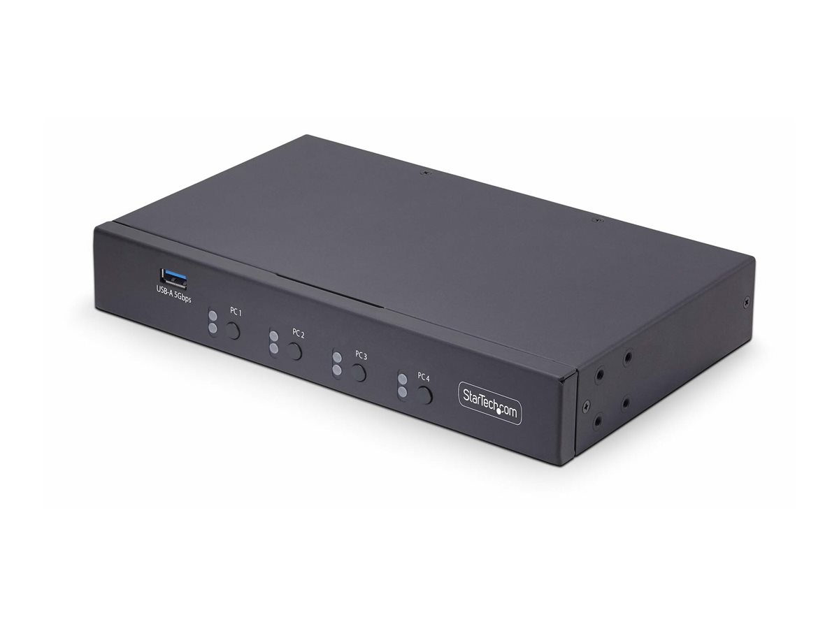 STARTECHCOM 4Port KM Switch mit MausRoaming USB 30 Umschalter Tastatur und Maus Switch 3,5mmUSB Audio TAA Konform