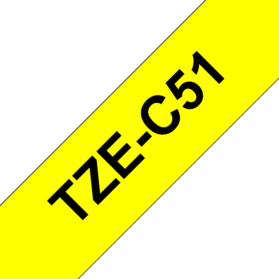 Brother TZe-C51 Schwarz auf Gelb