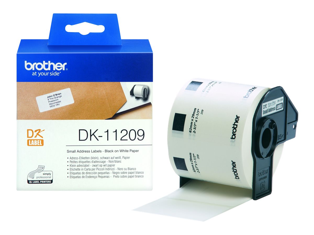 Brother DK-11209 Adressetiketten Schwarz-Weiß