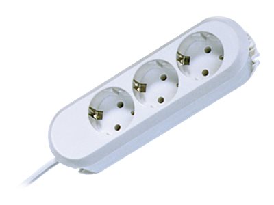 Bachmann Steckdosenleiste SMART 3fach, weiss 3,0m, ohne Schalter