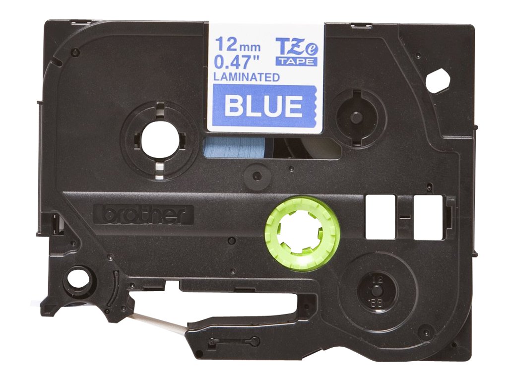 Brother TZe-535 12mm Weiß auf Blau