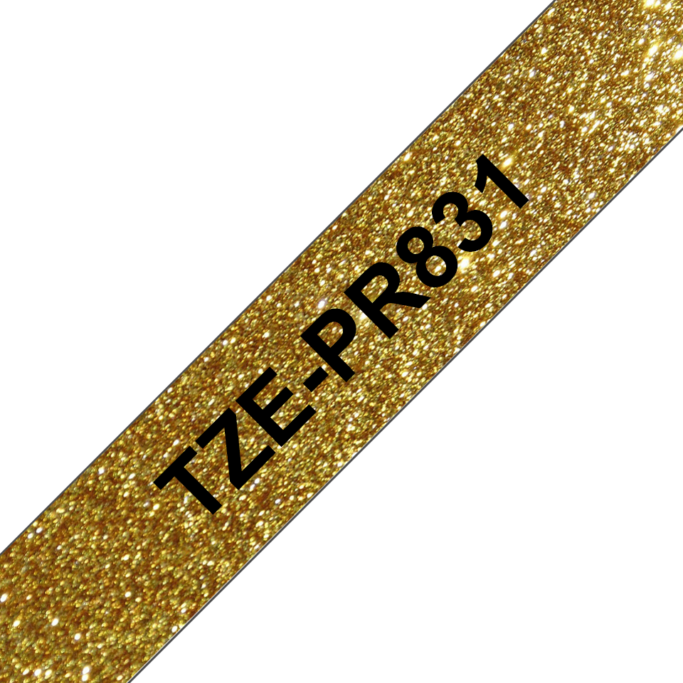 Brother TZe-PR831 Schriftbandkassette Premium Glitter Gold