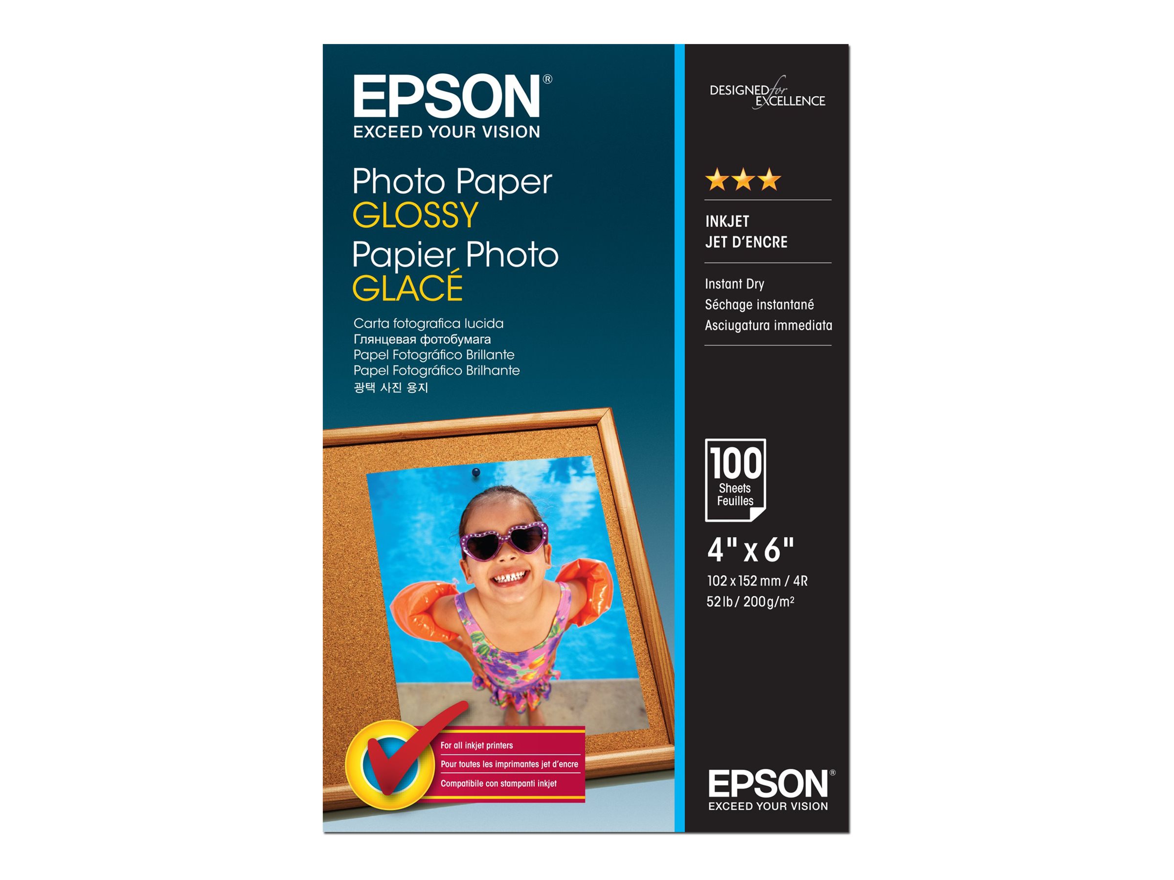 EPSON Fotopapier S042548 10,0 x 15,0 cm glaenzend 200 gqm 100 Blatt