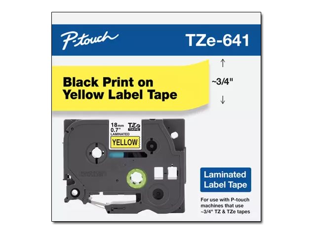 Brother TZe-641 18mm Schwarz auf Gelb
