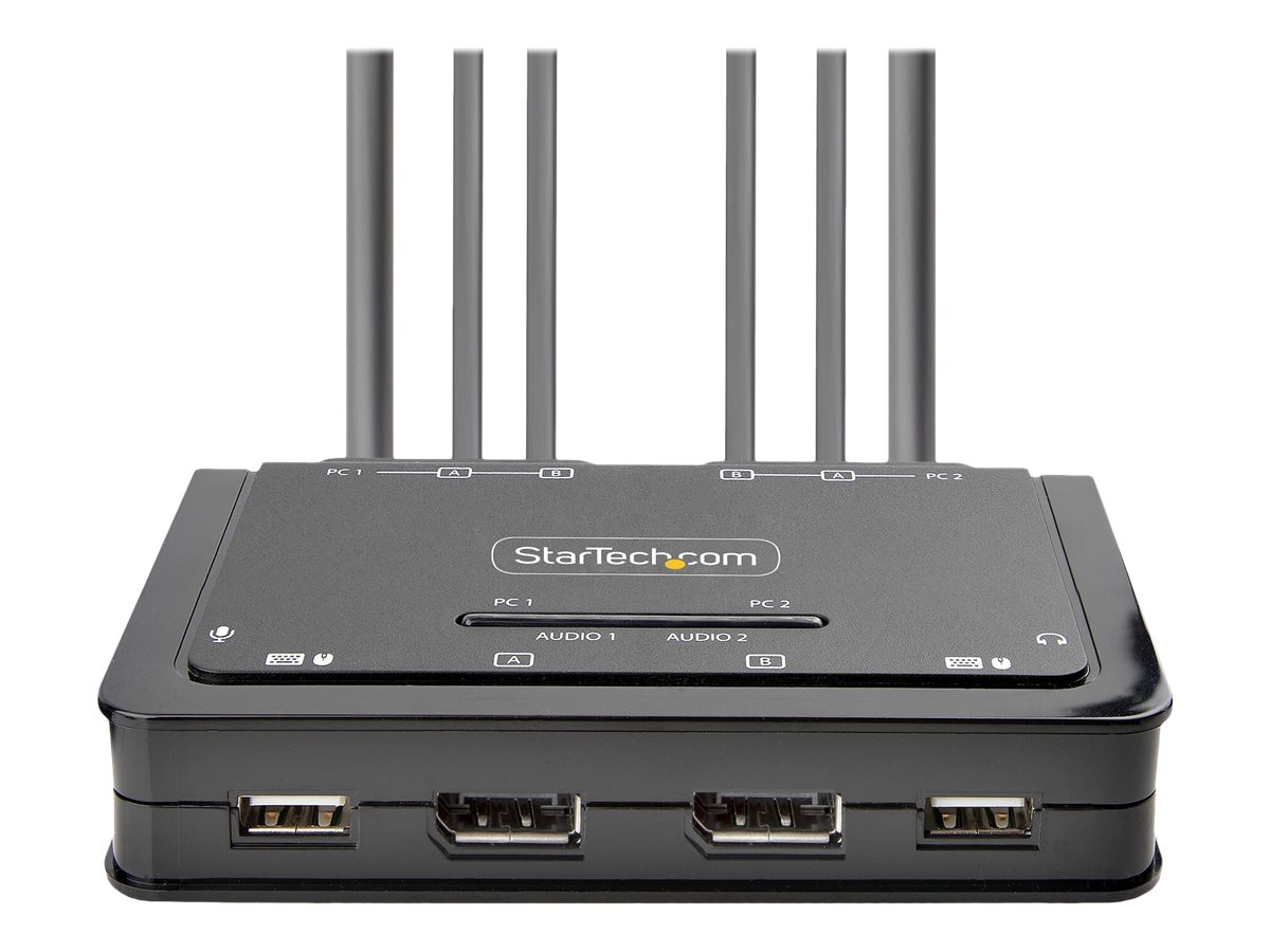 StarTech.com 2-Port Dual-Monitor DisplayPort KVM Switch 4K 60Hz