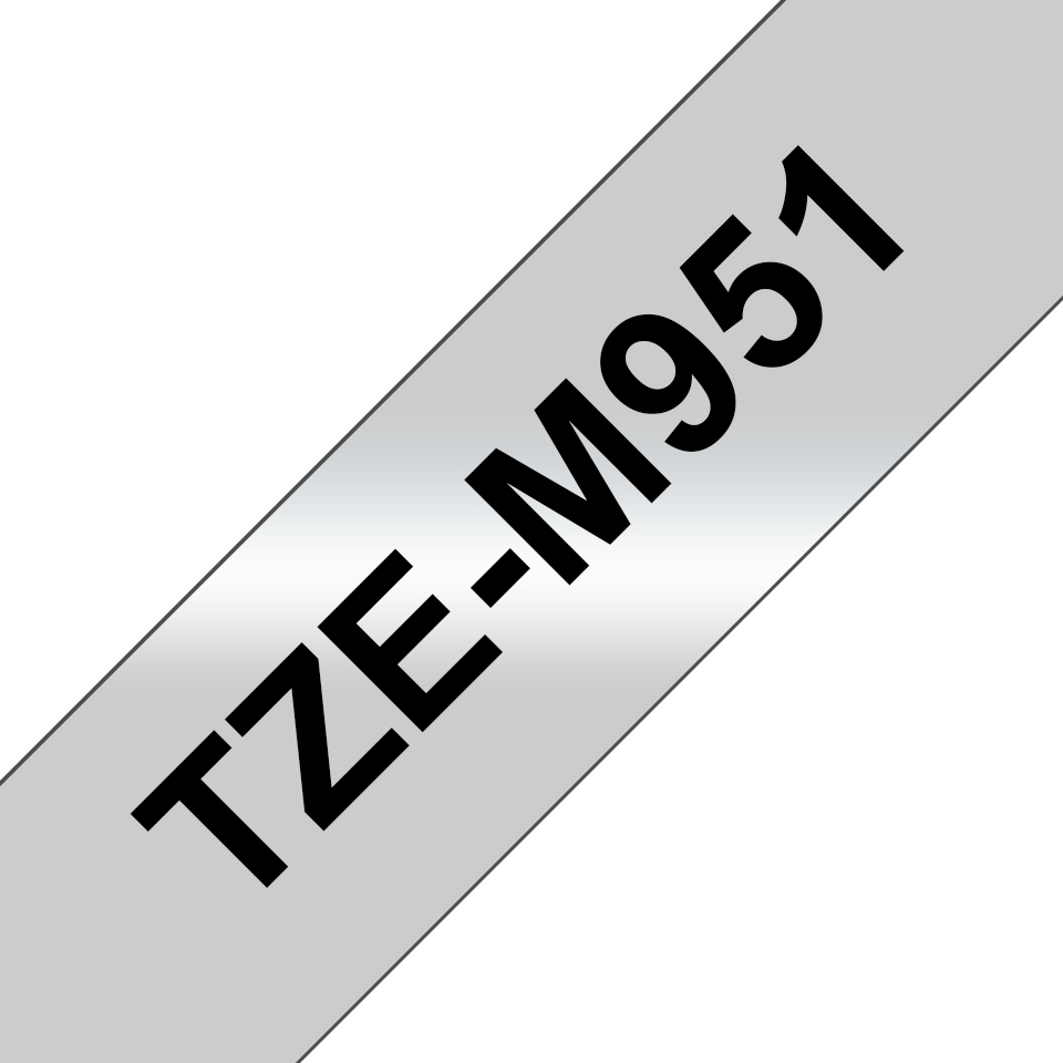 Brother TZe-M951 Schwarz auf Silber matt