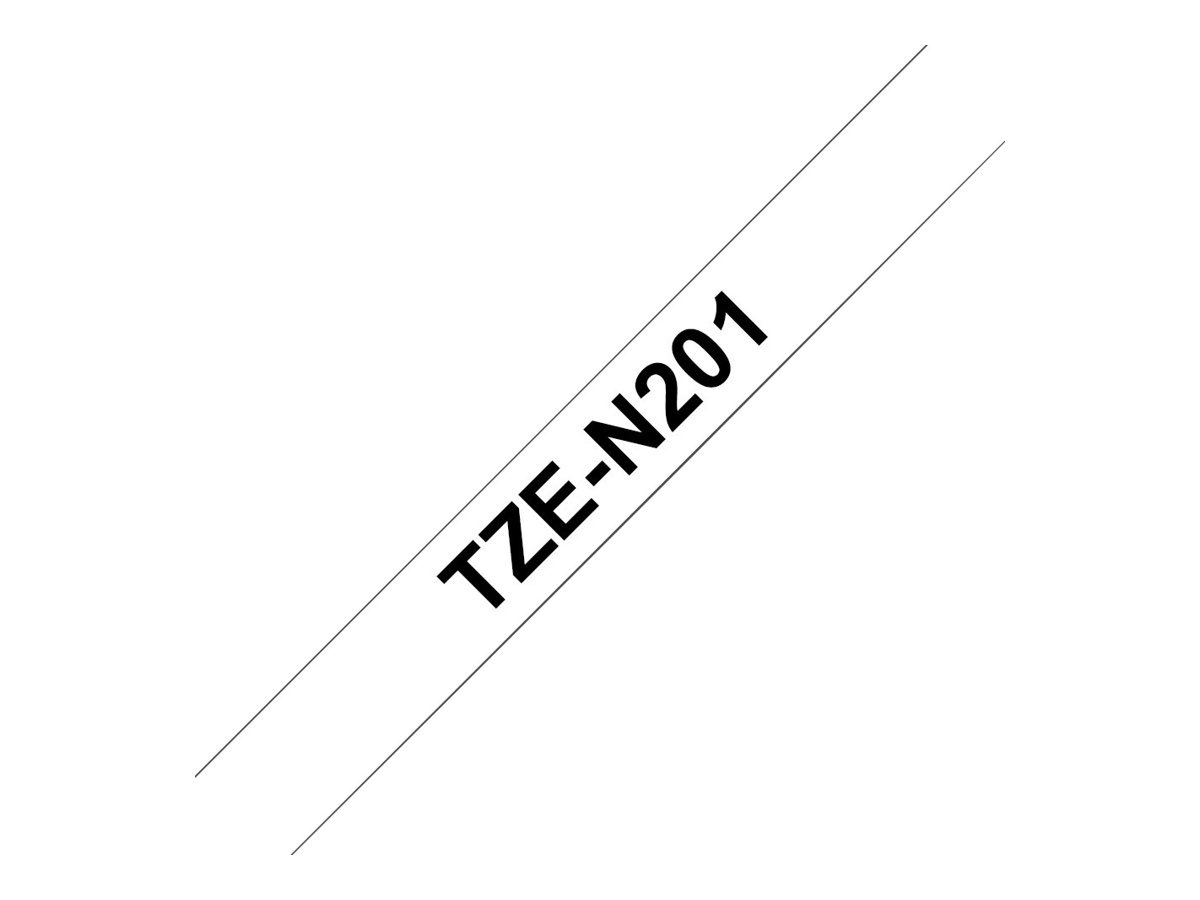 Brother TZe-N201 schwarz auf weiß 3,5 mm