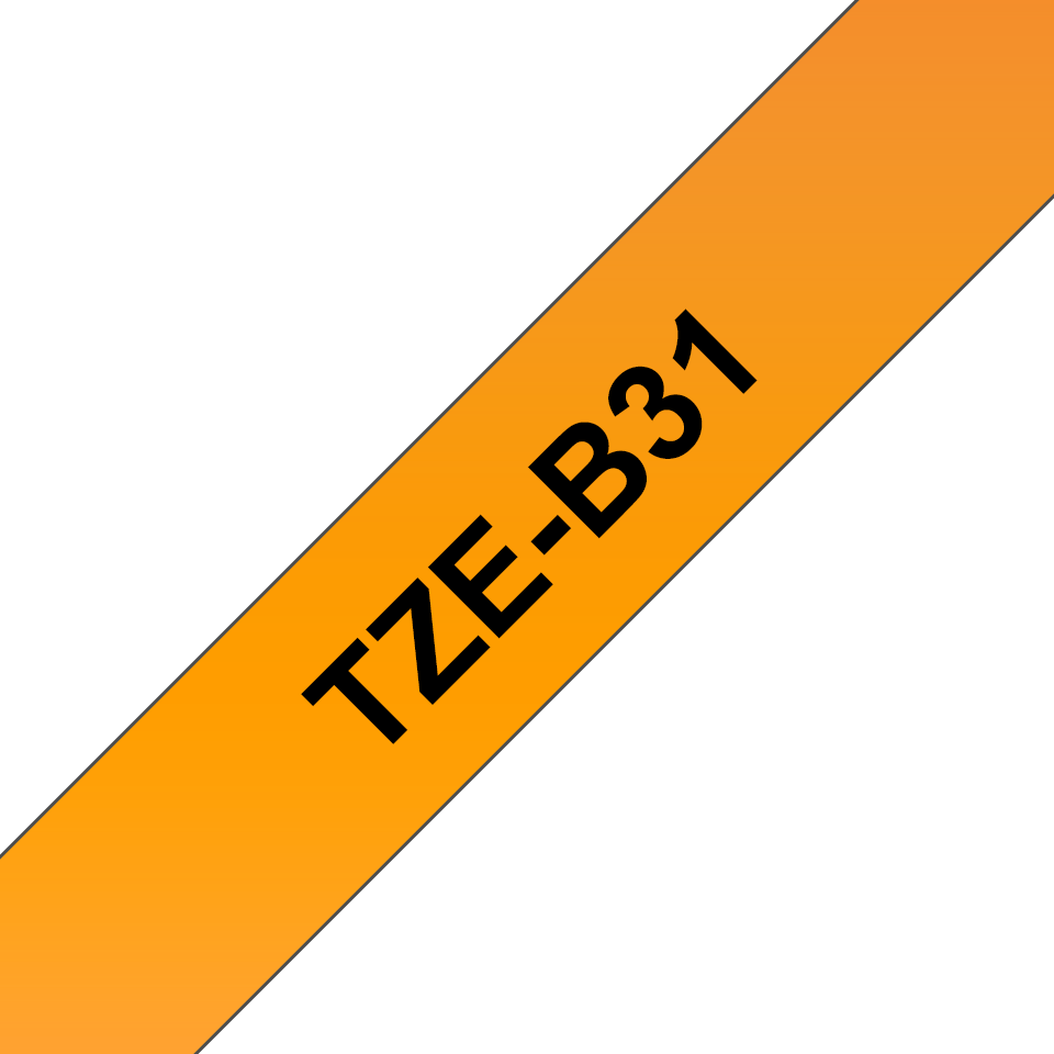 Brother TZe-B31 Schwarz auf Signalorange