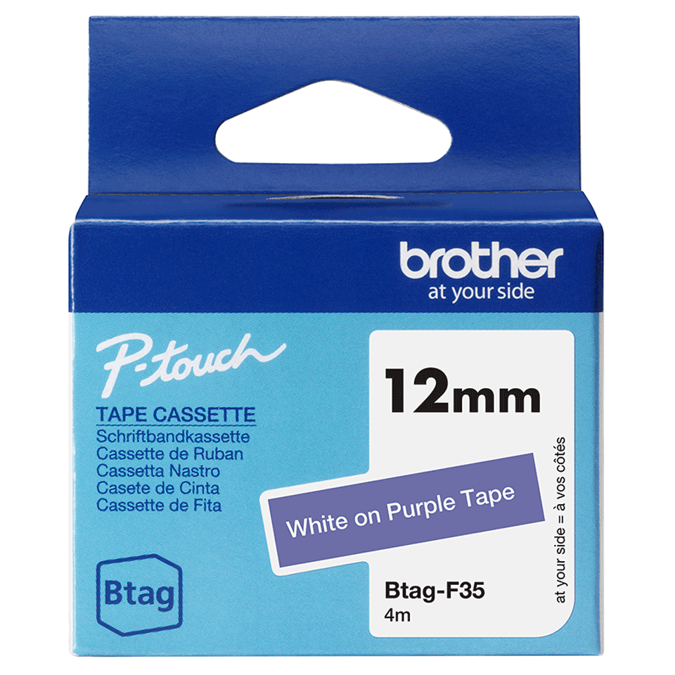 Brother BTAG-F35 Weiß auf Lila