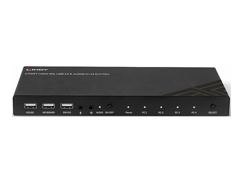 LINDY 4 Port HDMI 18G USB 20 Audio KVM Switch