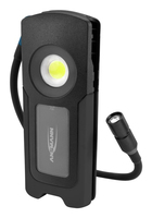 ANSMANN WL1500R Pocket Flex LED Handleuchte schwarz 17,1 cm, Lichtfarbe Hauptlicht 6000K und Zusatzlicht, 1 St