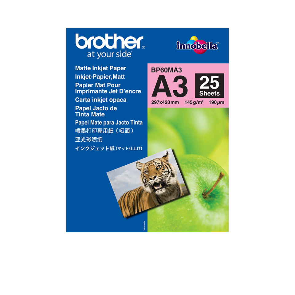 BROTHER BP60MA3 Inkjetpapier matt A3 25BL 145gqm fuer MFC6490CW 6890CDW
