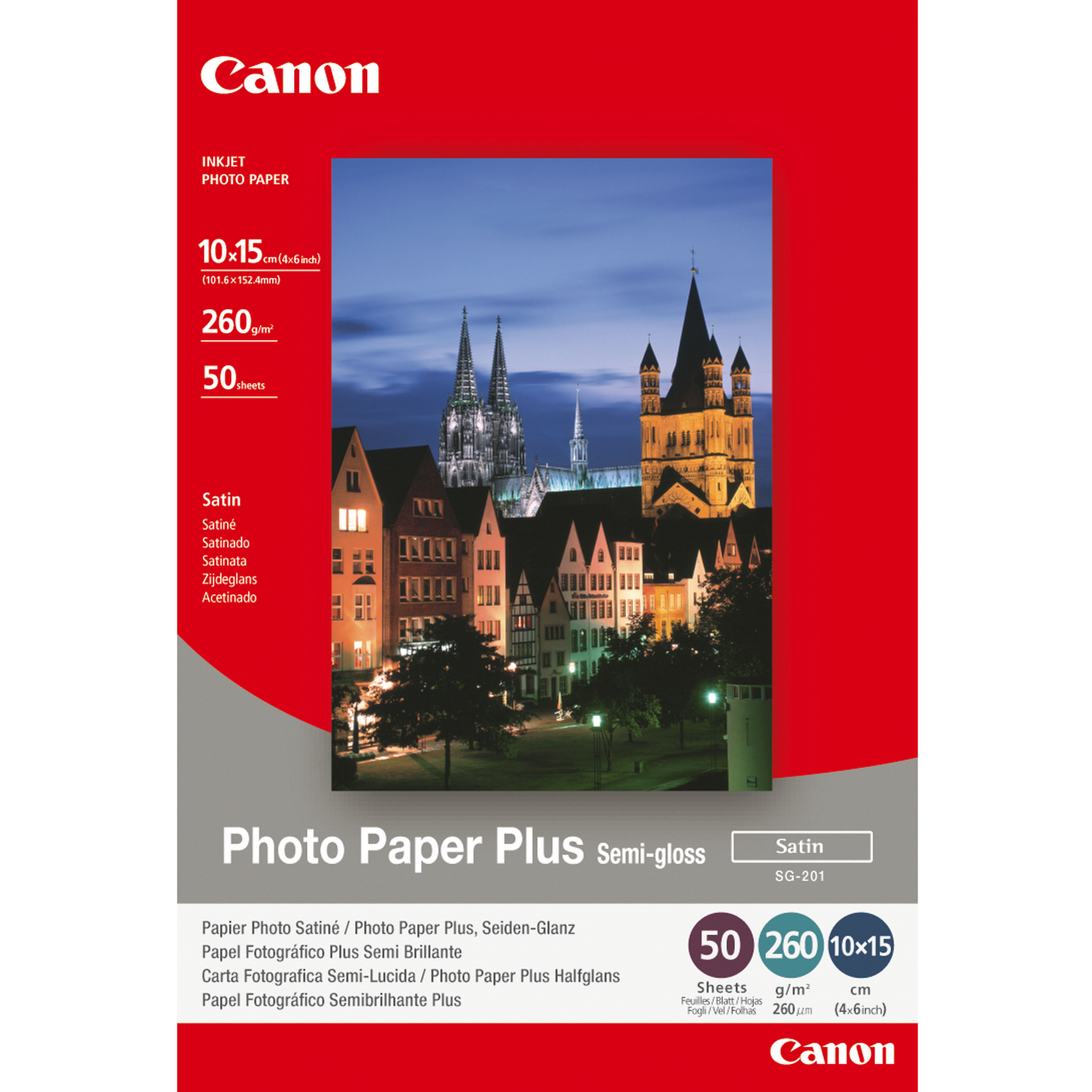 Canon Fotopapier SG-201 satiniert 260 g/m²