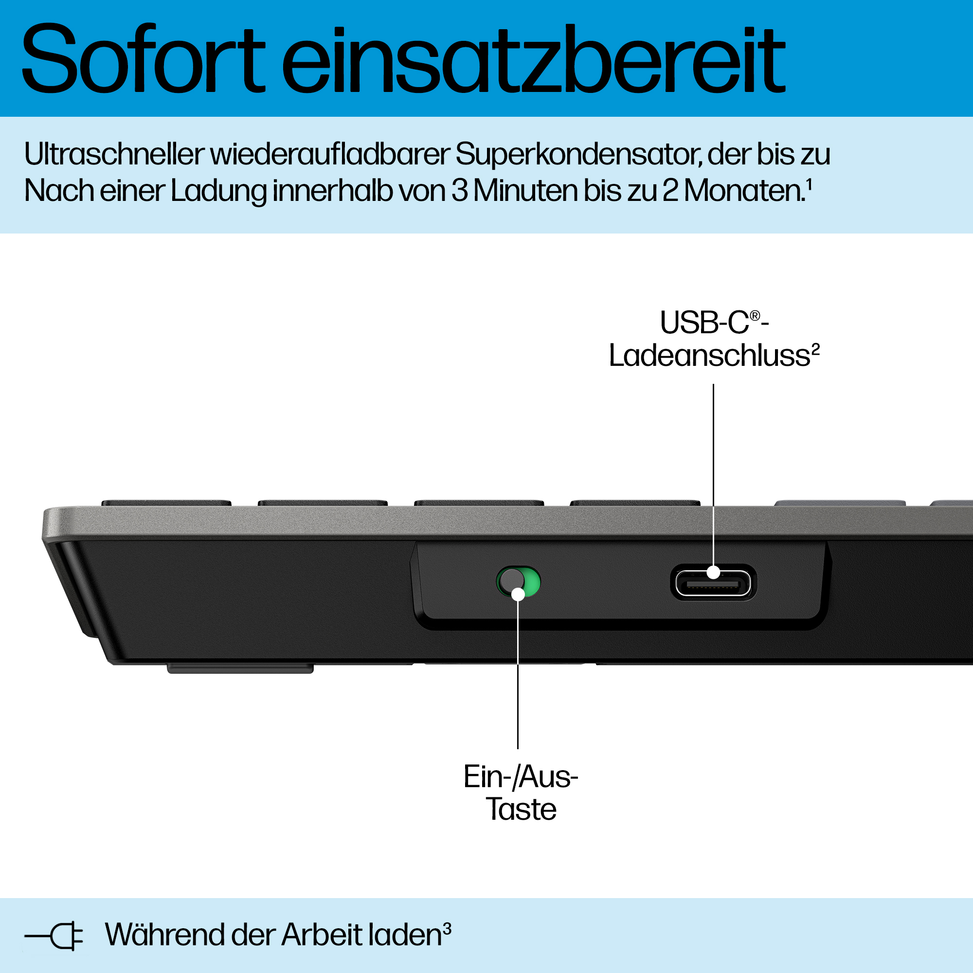 HP 720 DualMode Rechargeable Wireless KeyboardGR P