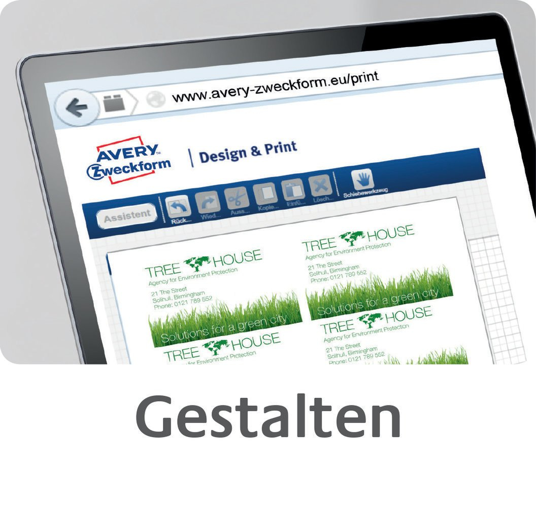 Avery Zweckform Visitenkarten C32016-10 satiniert weiß