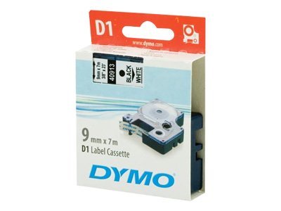 Dymo D1 9mm Schwarz auf Weiß