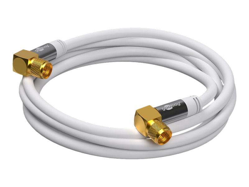 Goobay SAT‑Kabel F‑Stecker 1,0 m weiß