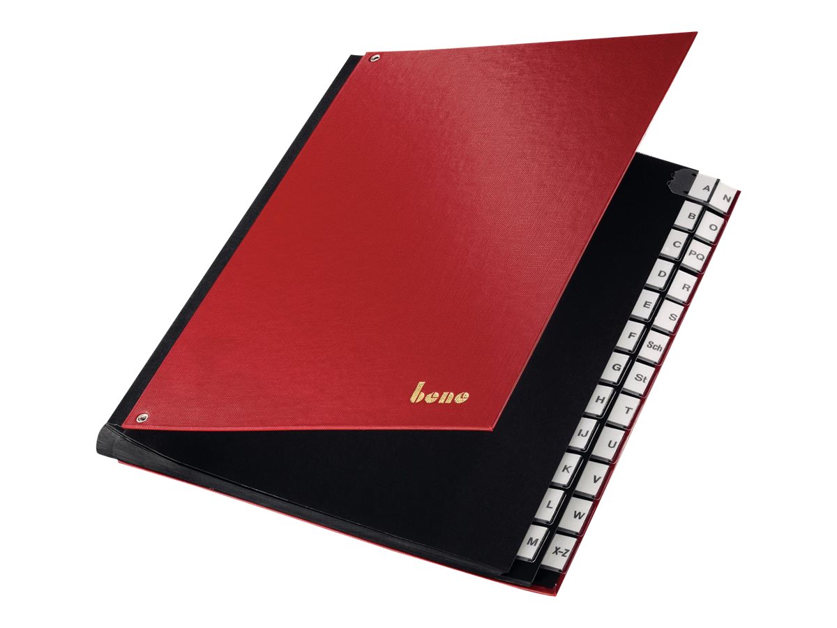 Bene Standard Pultordner A-Z 24 Fächer Rot