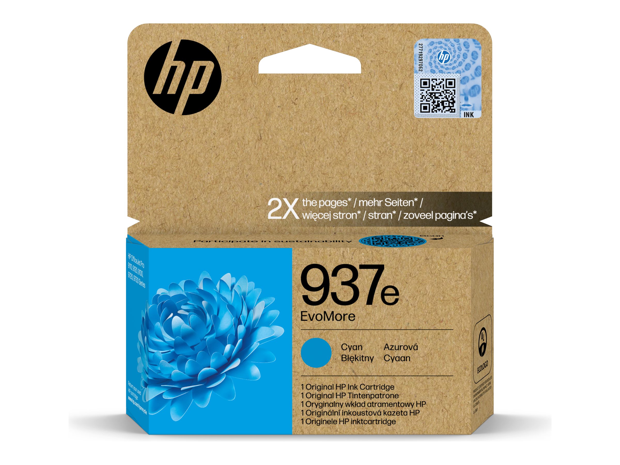 HP 937e(4S6W6NE) cyan Druckerpatrone