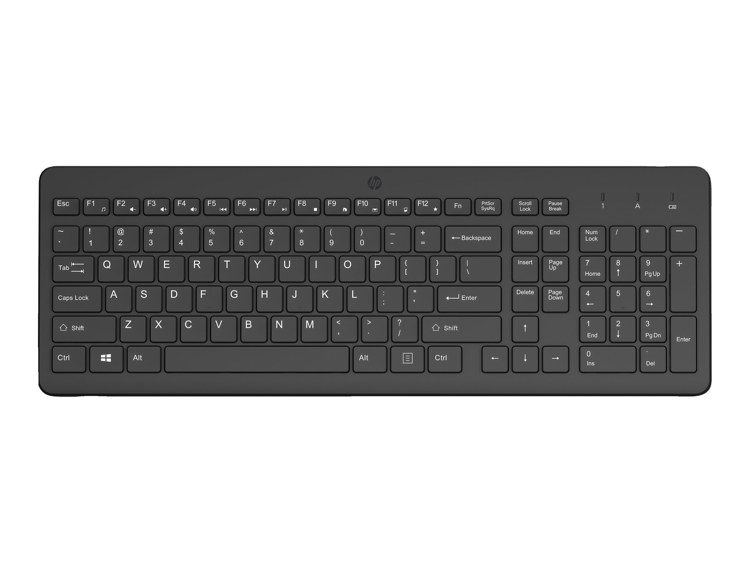 HP 225 Wireless Tastatur Schwarz Layout Deutsch