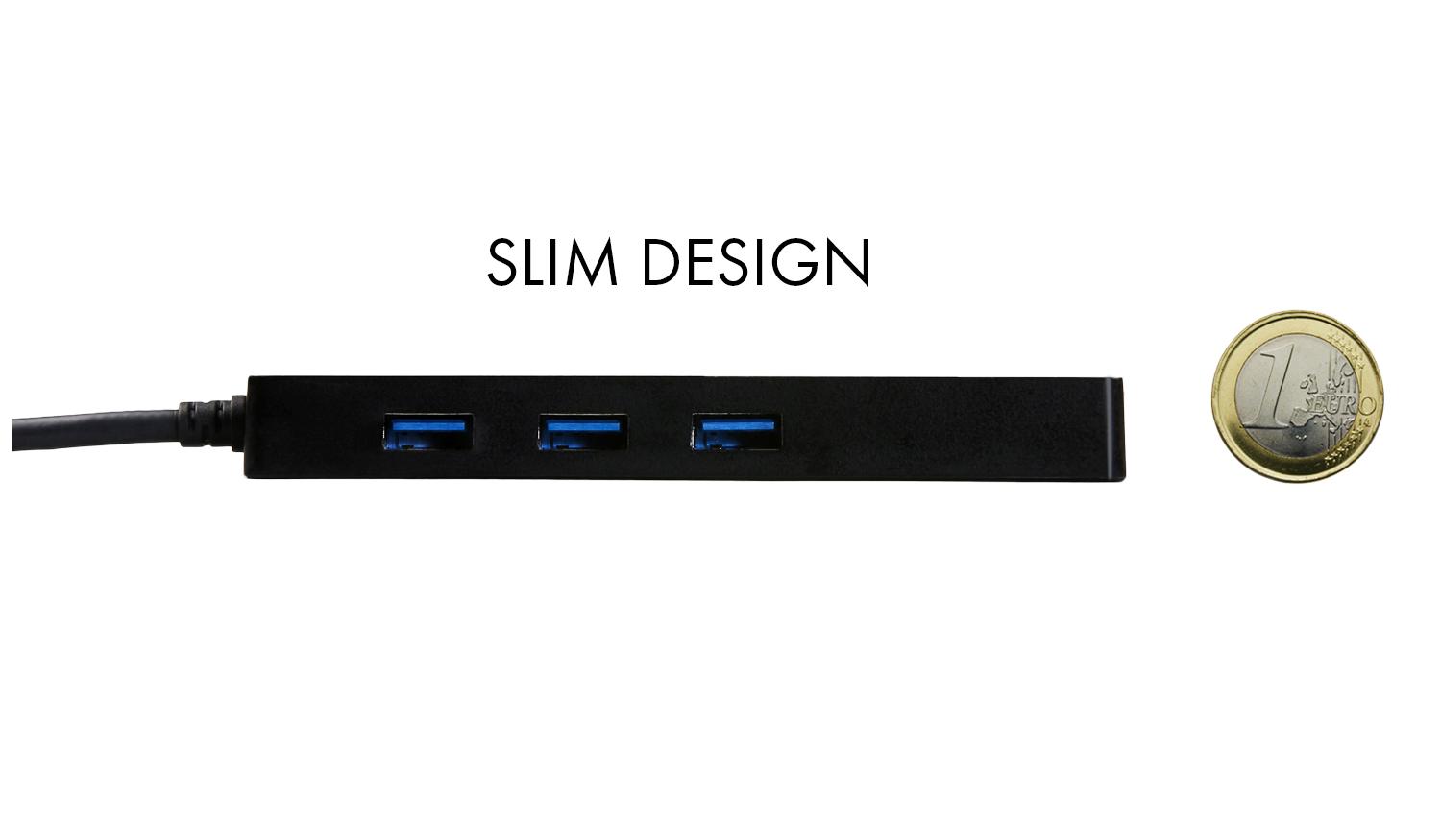 i-tec USB 3.0 Slim Hub 3-Port mit Gigabit Ethernet Adapter