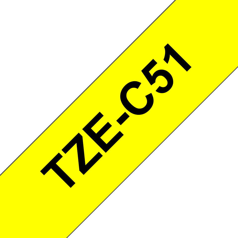 Brother TZe-C51 Schwarz auf Gelb