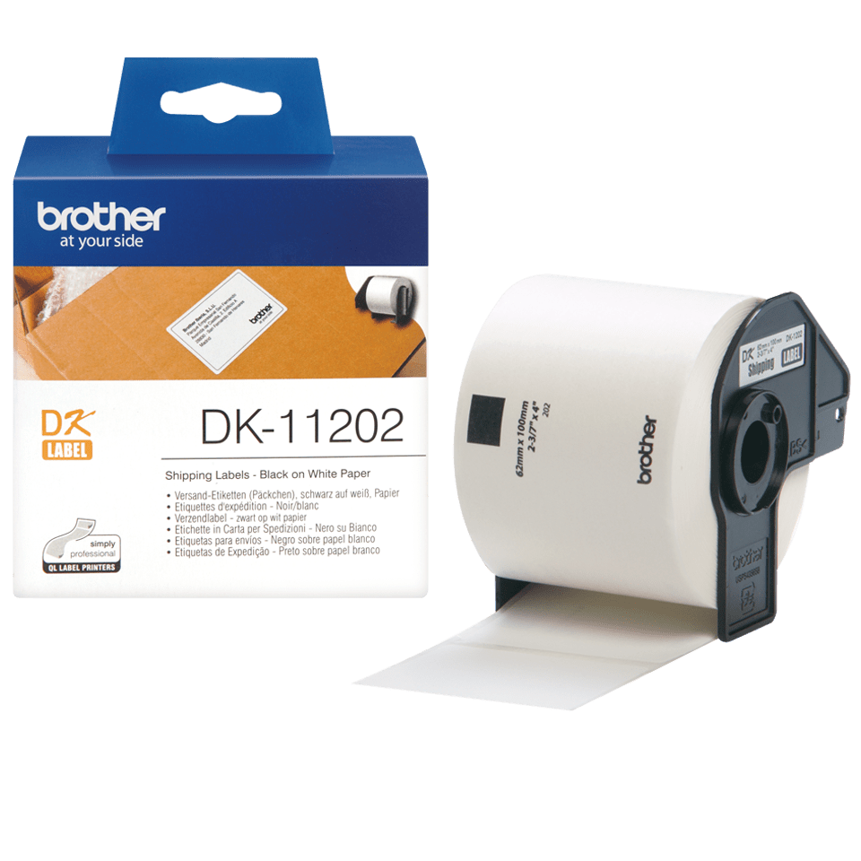 Brother DK-11202 Versandetiketten Schwarz-Weiß 62x100mm