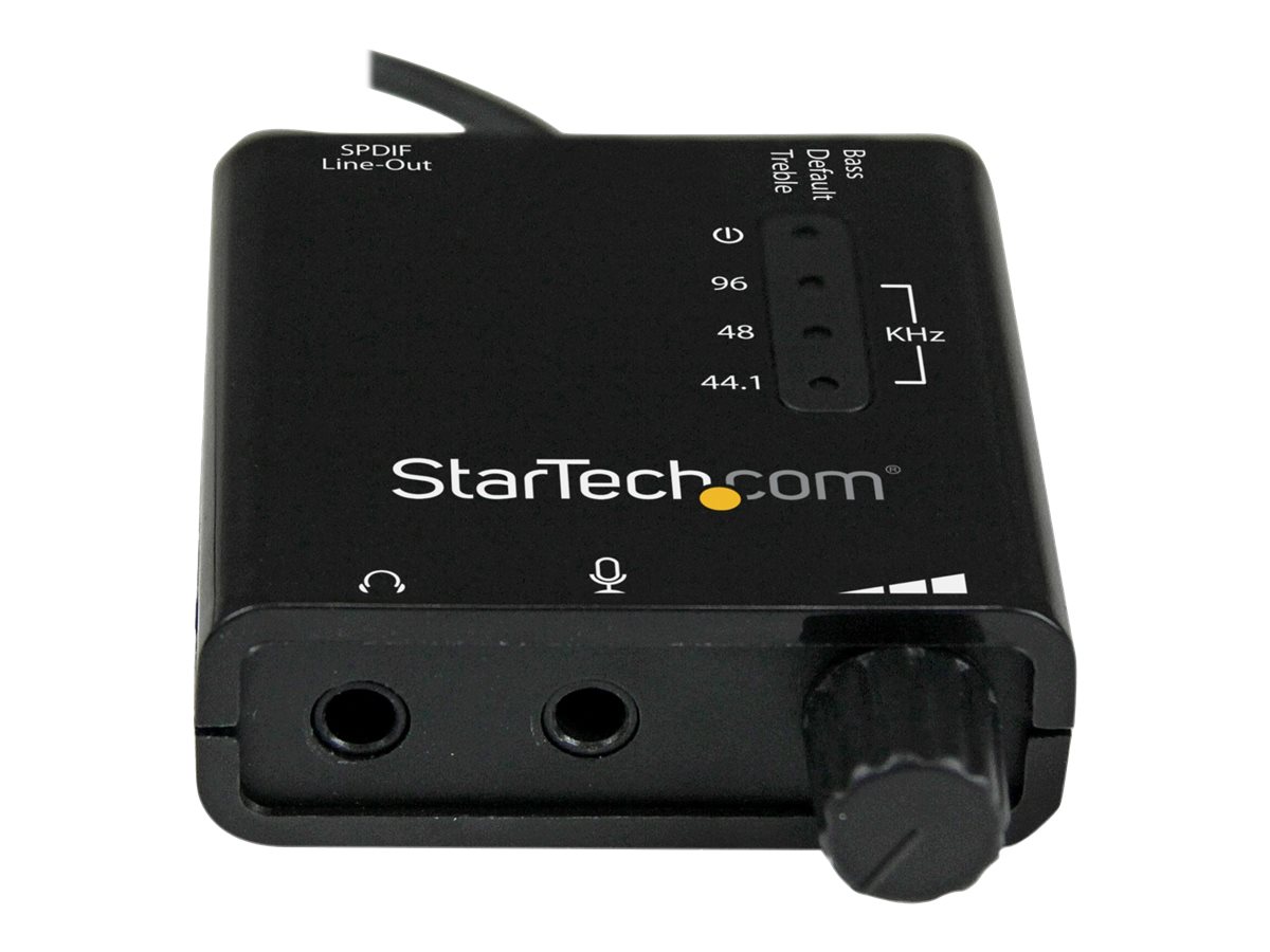StarTech.com USB Audio Adapter Externe USB Soundkarte SPDIF 2x 3,5mm Klinke Schwarz