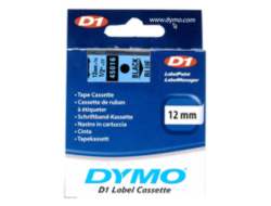 Dymo D1 12mm x 7m Schwarz auf Blau