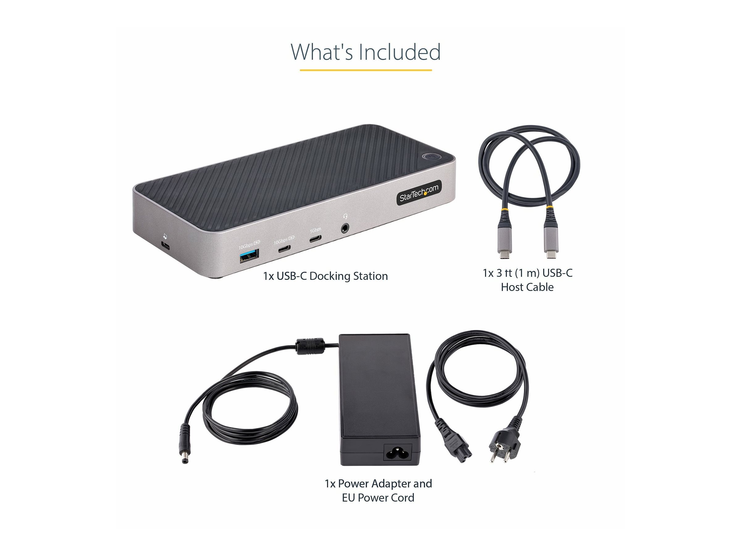 StarTech.com USB-C Triple Monitor Docking Station 4K