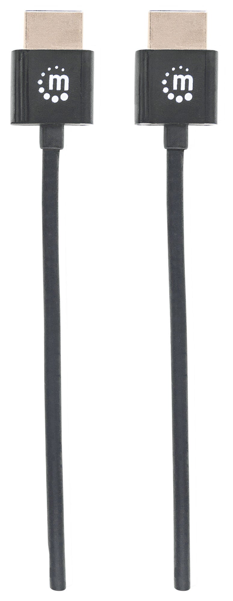 Manhattan HDMI-Kabel Ethernet ultradünn schwarz 0,5 m