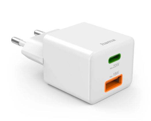 Hama Netzteil 20 Watt USB Typ A und USB-C
