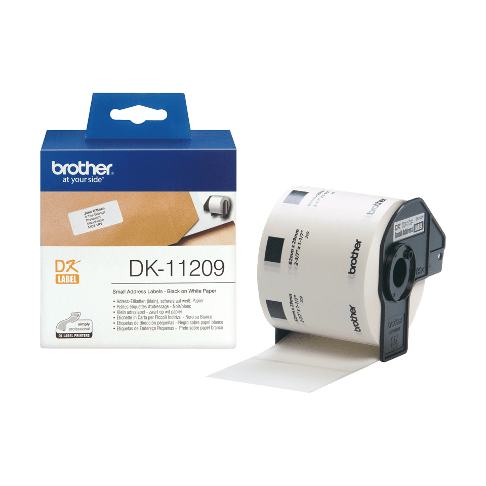 Brother DK-11209 Adressetiketten Schwarz-Weiß