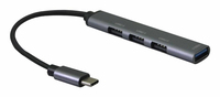 Helos HUB USB-C 3.2 4in1 3x USB-A 2.0 1x USB-A 3.0 spacegrau