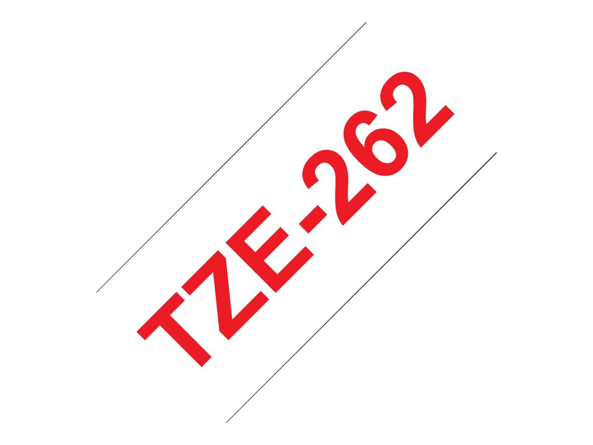 Brother TZe-262 Rot auf Weiß 36mm
