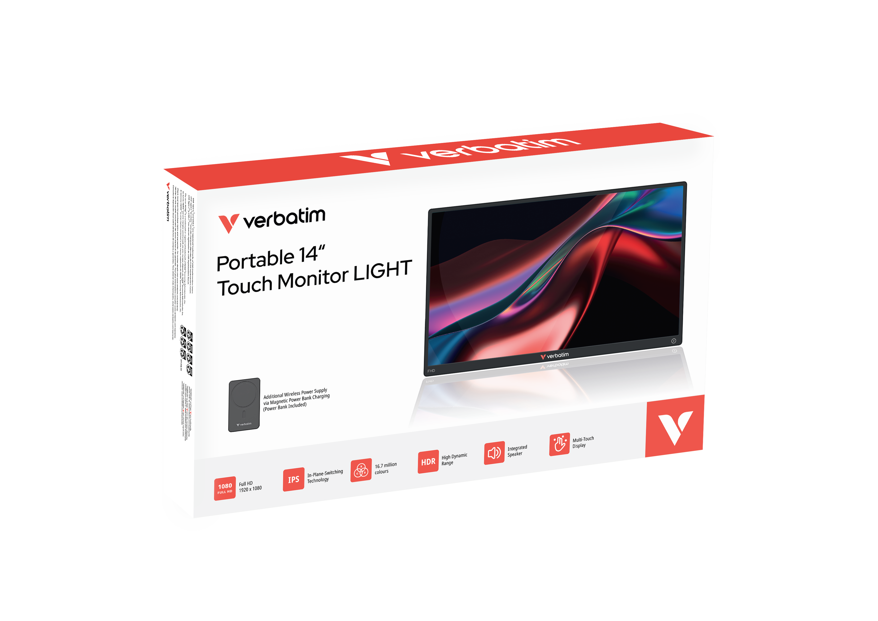 Verbatim Light Portable Monitor 14 Zoll Full HD Touchscreen