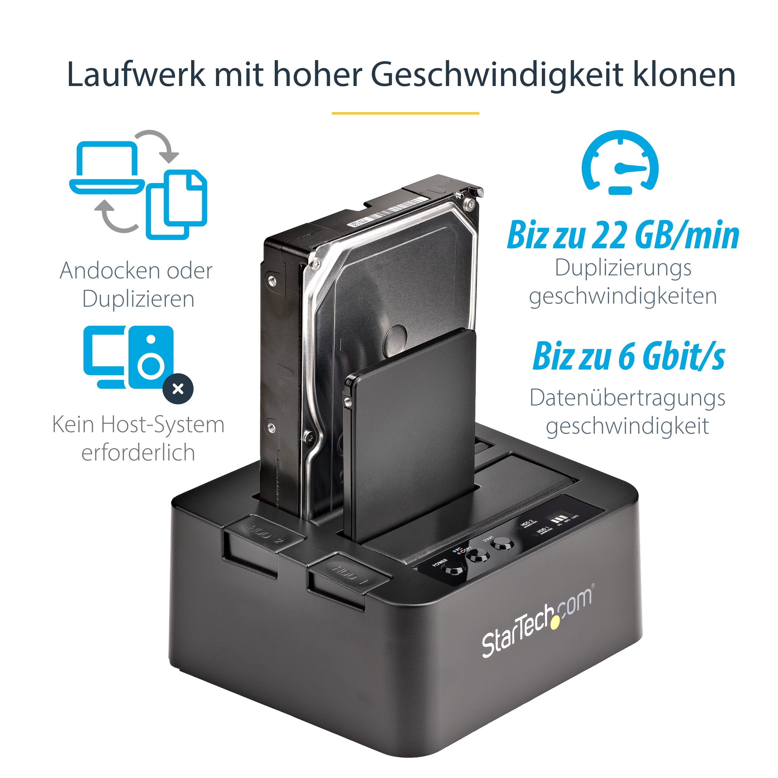 StarTech Dual Bay Hard Drive Duplicator USB 3.0
