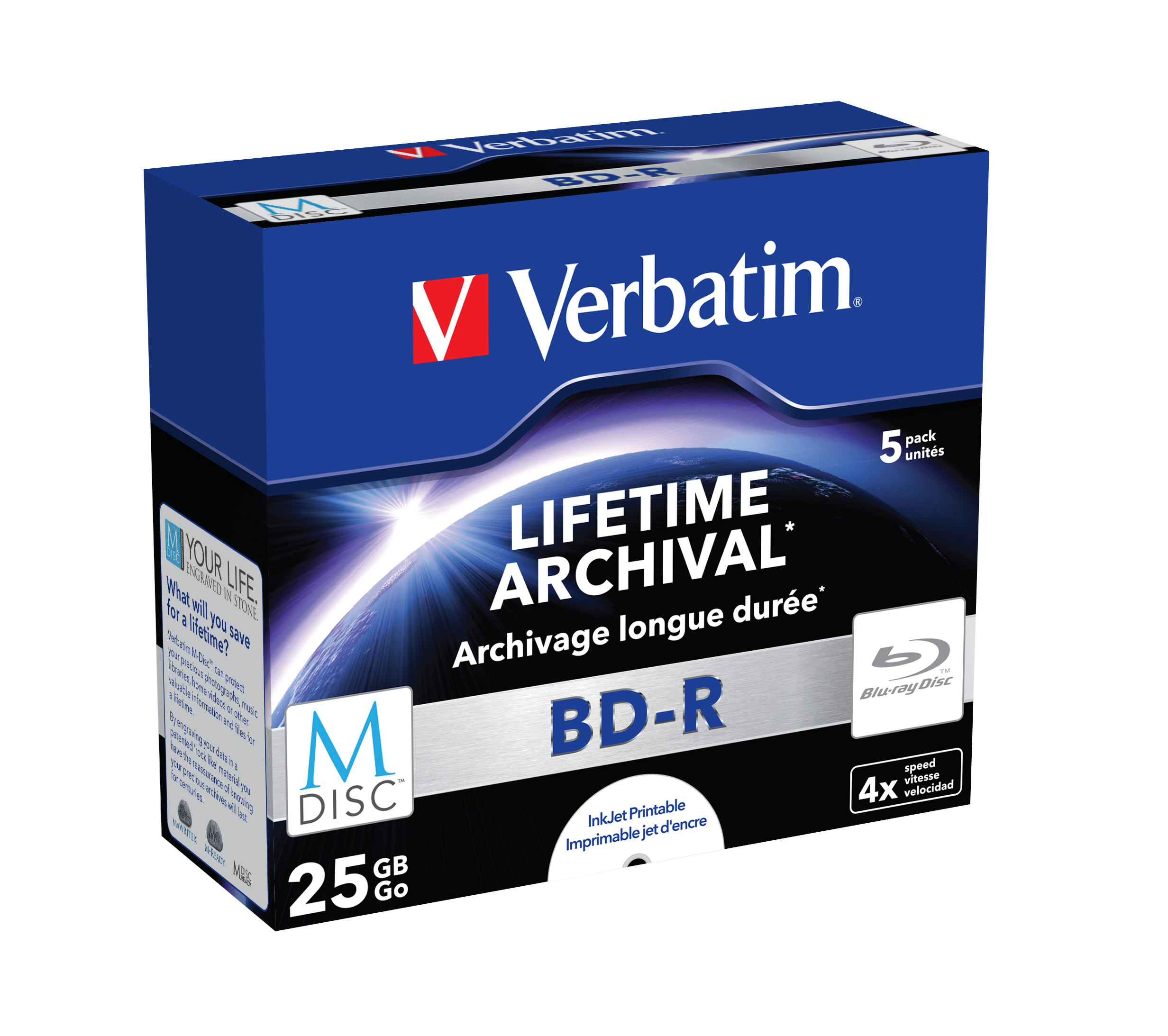 Verbatim M-Disc BD-R 25 GB 4x bedruckbar