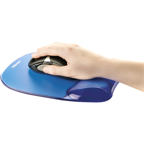 Fellowes Gel Crystal Mauspad-Handgelenkauflage blau