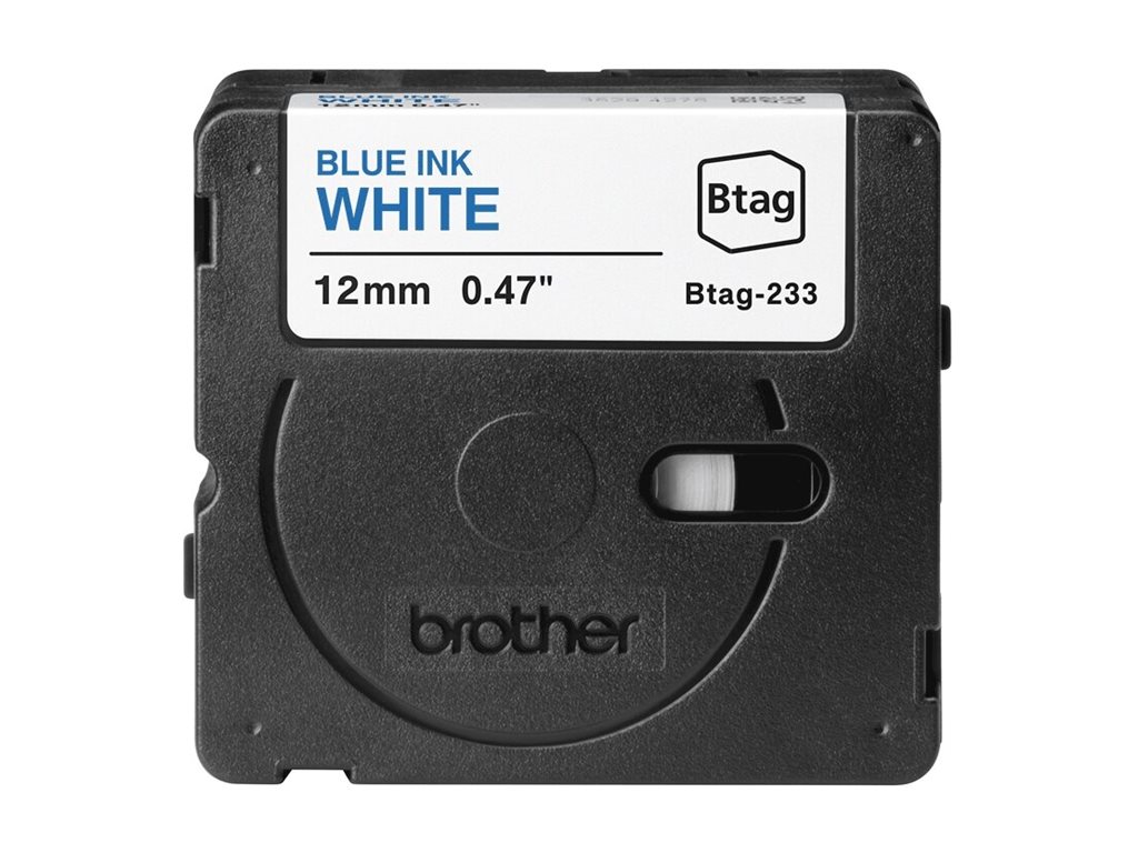 Brother BTAG-233 Blau auf Weiß Rolle (1,2 cm x 4 m)