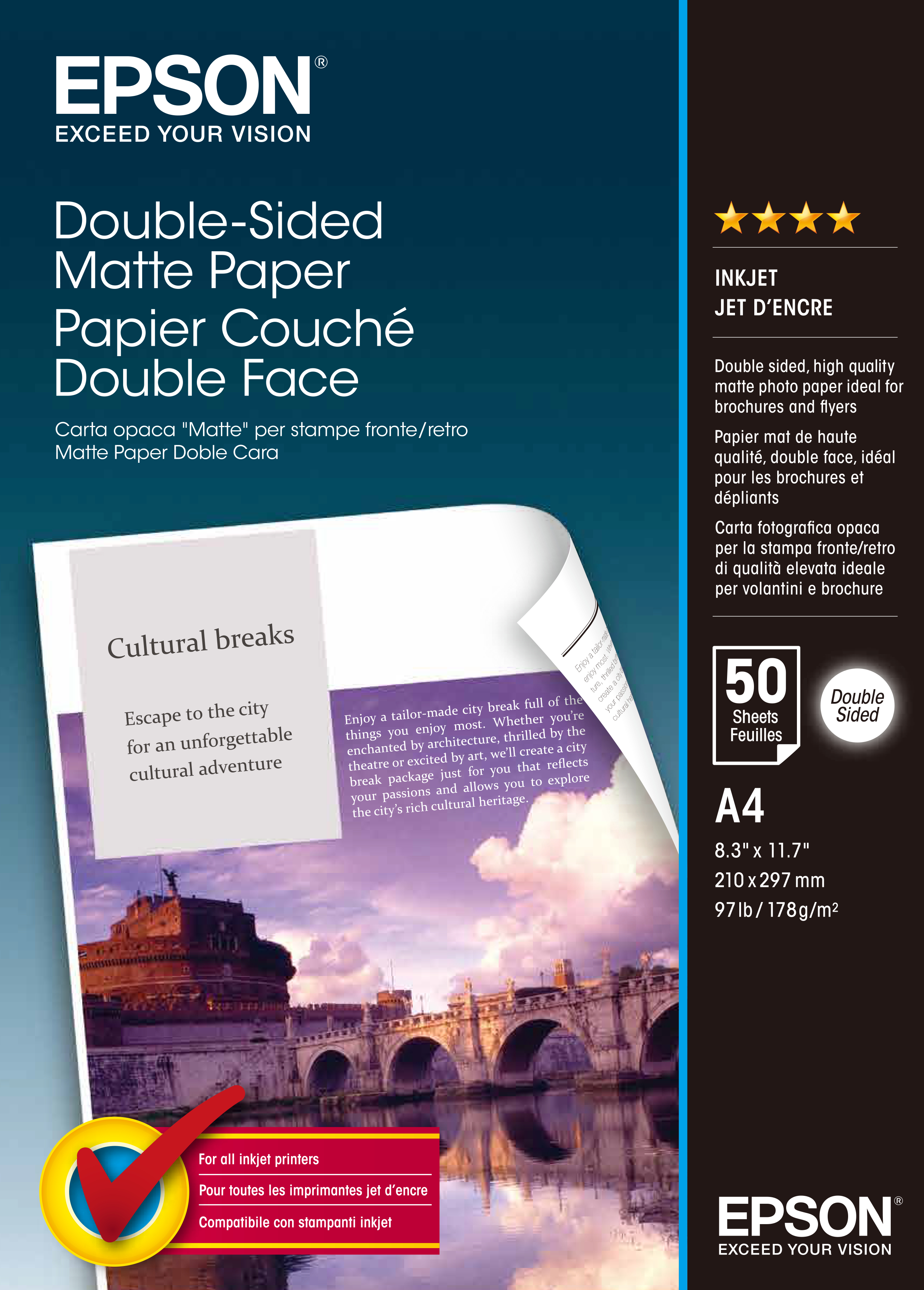 EPSON Fotopapier S041569 DIN A4 matt 178 gqm 50 Blatt