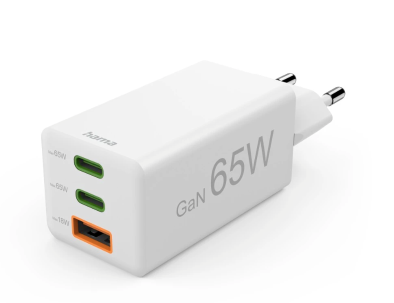 Hama Netzteil 2 USB‑C / USB‑A PD Wechselstrom 100‑240 V