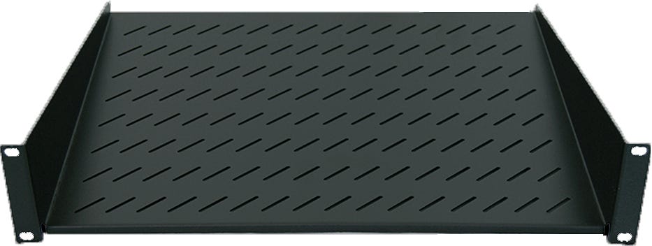 INTELLINET 48,3cm 19Zoll Fachboden Frontmontage 1 HE Montage an den beiden vorderen Profilschienen 150 mm Tiefe schwarz